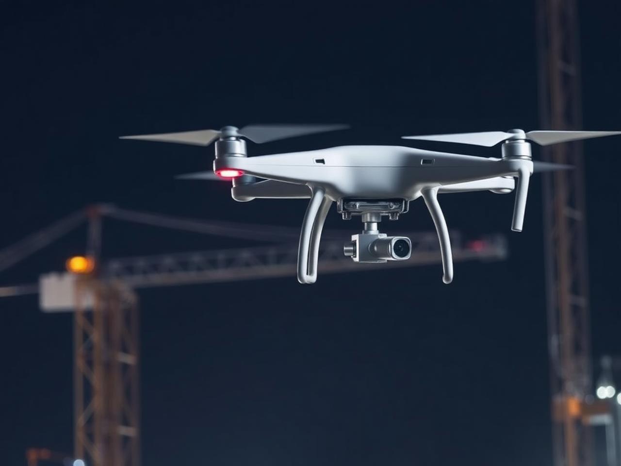 Industrial drone in flight